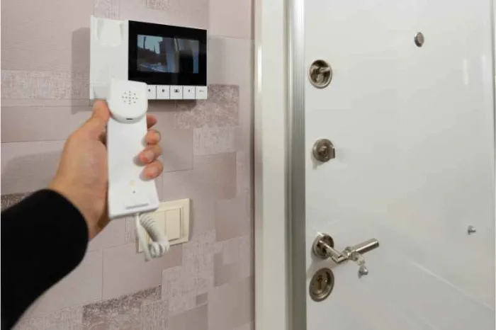An example of an intercom system speaker.