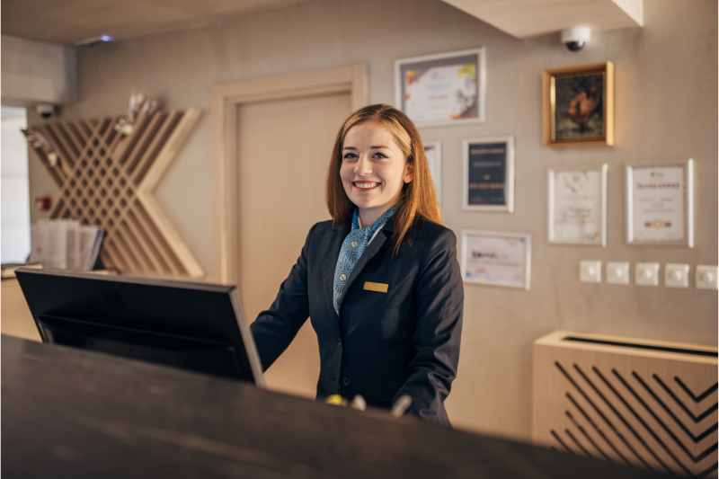 An example of an apartment receptionist.