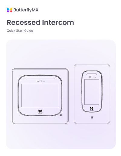 butterflymx-recessed-video-intercom-quick-start-guide butterflymx recessed video intercom quick start guide