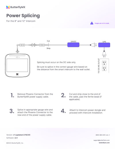 butterflymx-video-intercom-power-splicing-guide butterflymx video intercom power splicing guide