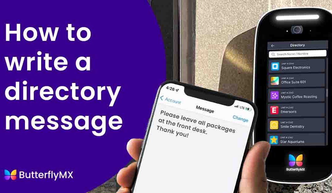 Write a Directory Message for Your Visitors