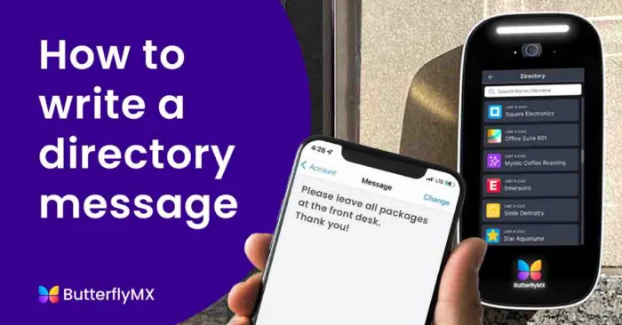 How to write a directory message