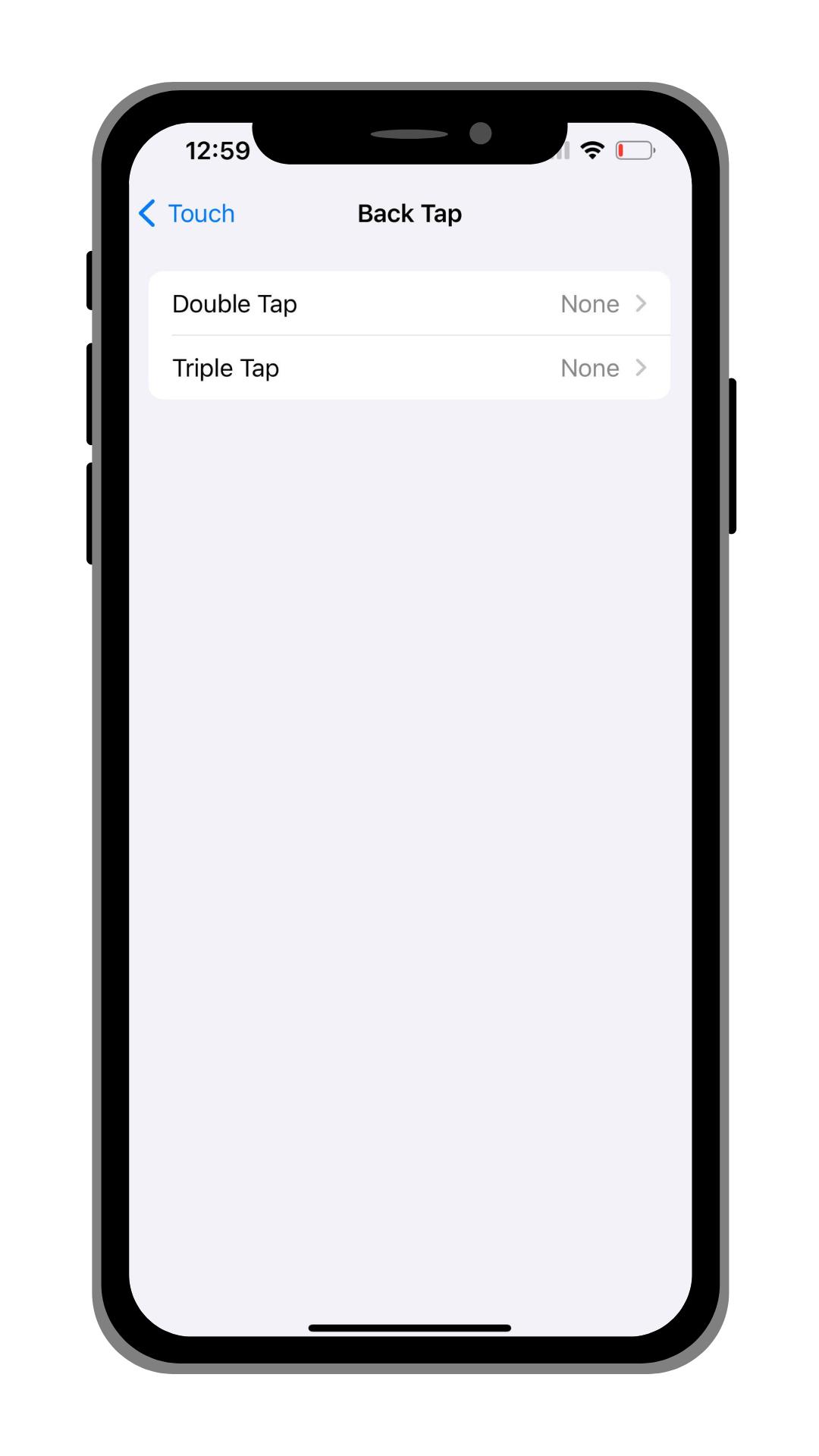 iPhone back tap feature
