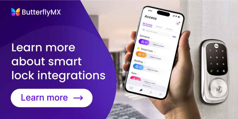 ButterflyMX integrates with over 80 smart lock makes and models