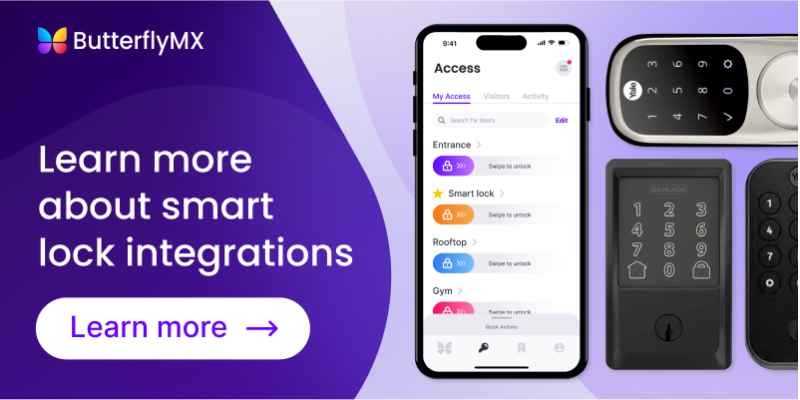 ButterflyMX integrates with over 80 smart lock makes and models