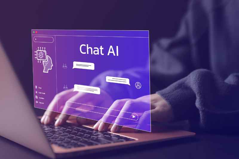 AI in real estate in the form of an AI chatbot.