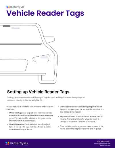 butterflymx vehicle tags installation guide