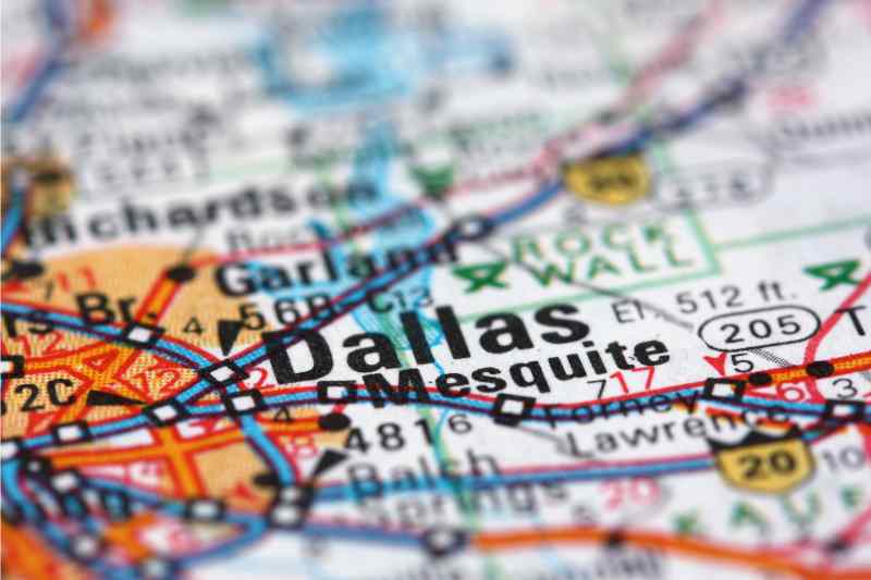 A map of the Dallas area where a high population factors into the best Dallas intercom system. 