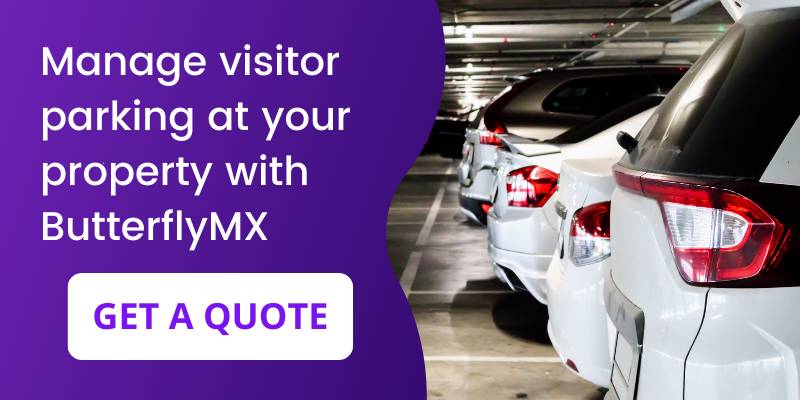 manage visitor parking at your property with ButterflyMX, click to get a quote