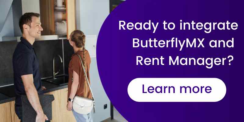 speak to a sales rep about integrating ButterflyMX and Rent Manager