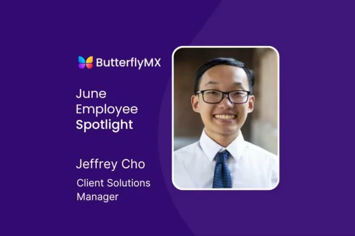 ButterflyMX employee spotlight on Jeffrey Cho, Client Solutions Manager