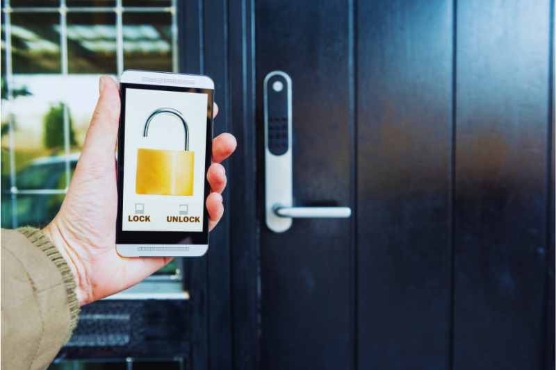 A rental property lock unlocking.