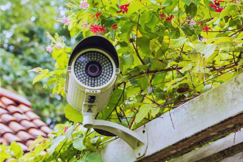 An example of a commercial outdoor security camera system.