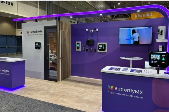 ButterflyMX's conference booth.
