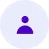 Purple person icon for resident resources