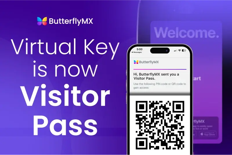 ButterflyMX ‘Virtual Key’ is Now Named ‘Visitor Pass’