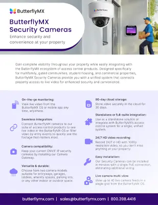 butterflymx security cameras one pager