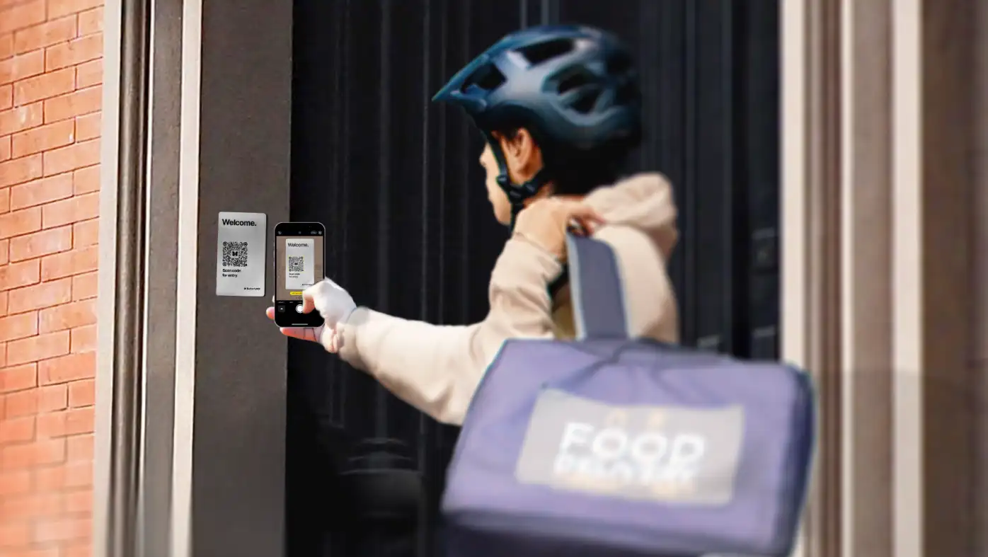 qr code intercom delivery butterflymx
