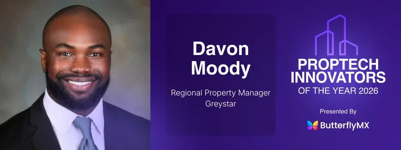Proptech Innovator of Year 2026, Davon Moody