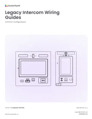 legacy video intercom wiring guides