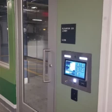 11.6" Recessed Intercom at Parking Garage