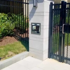 11.6" Recessed Intercom at Gated Entrance