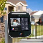 12" surface video intercom on gooseneck pedestal